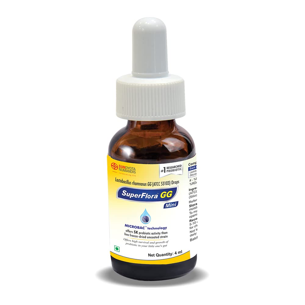 Superflora GG Oral Drops | Probiotic Support For Children | Neutral Taste | Supports Gut Health & Immunity Oral Drops 4ml