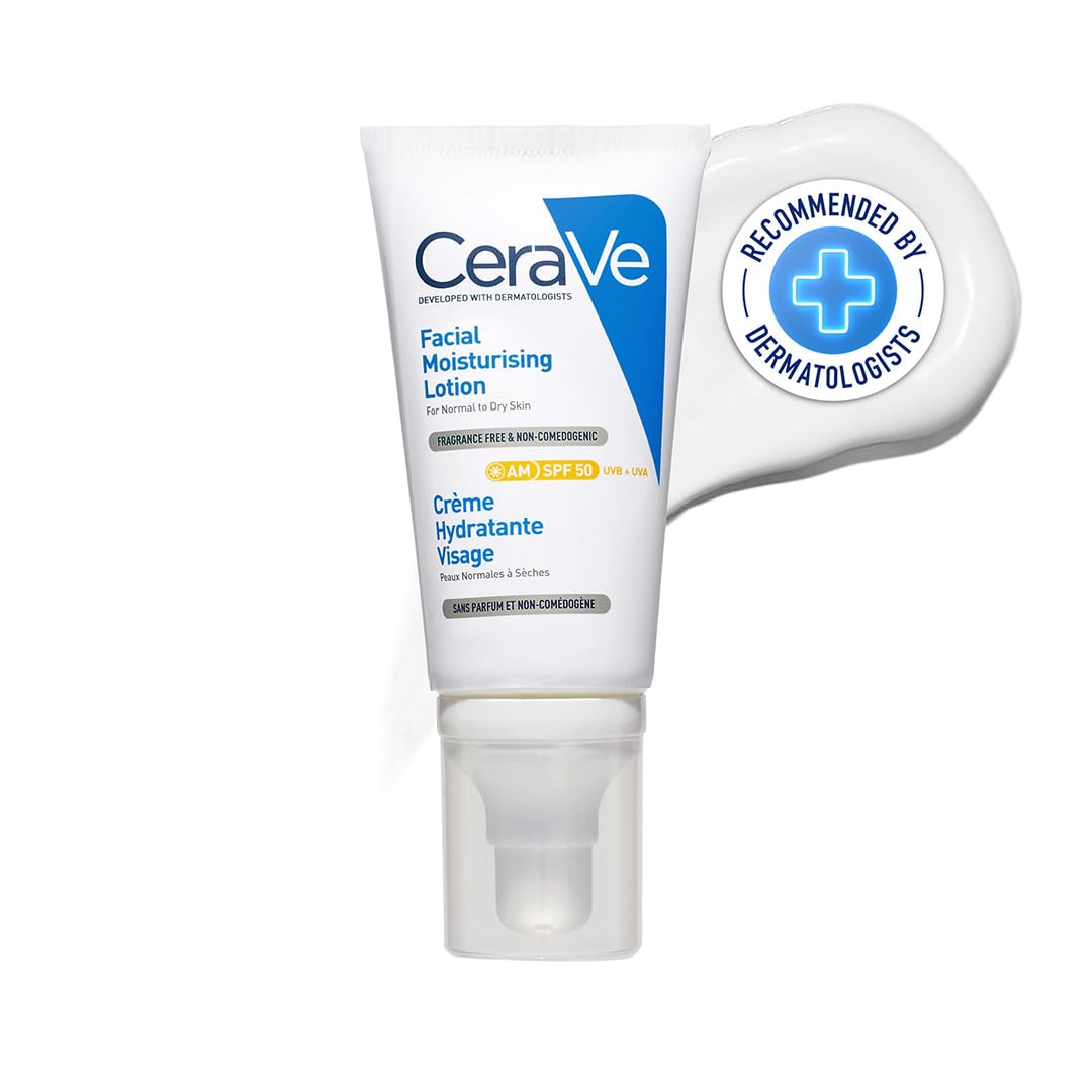 CeraVe AM Facial Moisturising Lotion for Normal to Dry Skin SPF 50