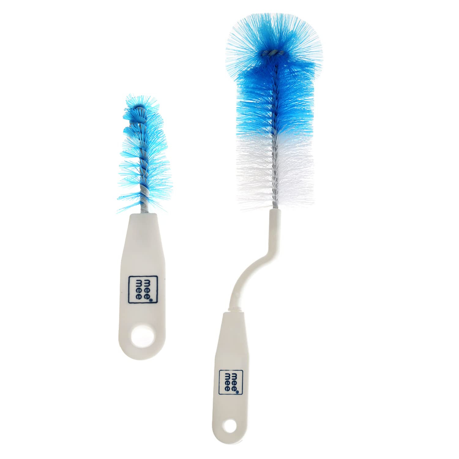 Mee Mee Fully Rotating Baby Bottle Cleaning Brush Blue