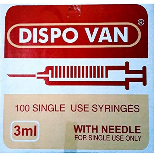 Dispovan Syringe 3ml with Needle 24G