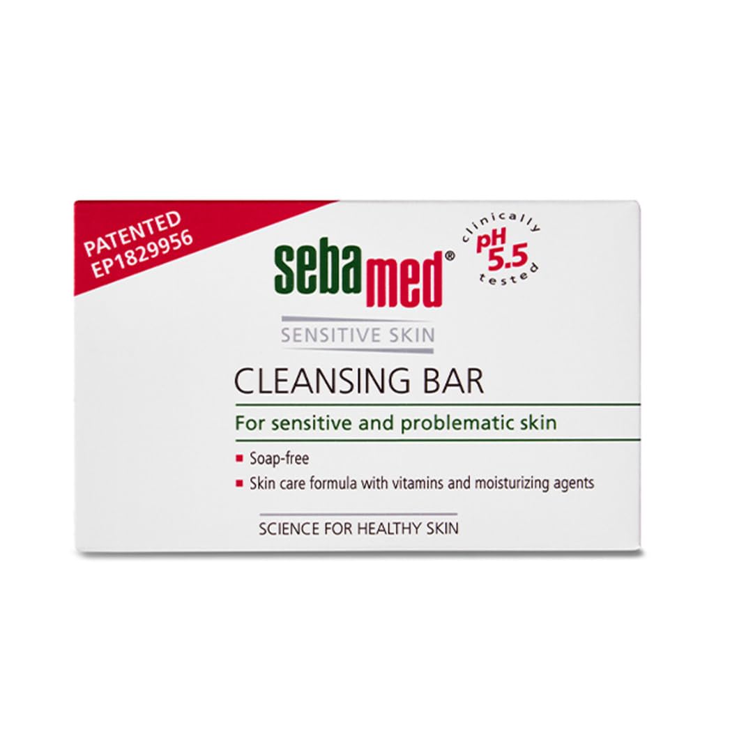 Sebamed Cleansing Bar with Vitamins for Sensitive Skin | Soap Free