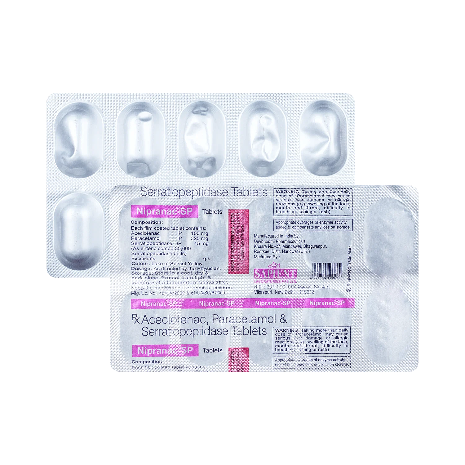 Nipranac SP 100mg/325mg/15mg Tablet