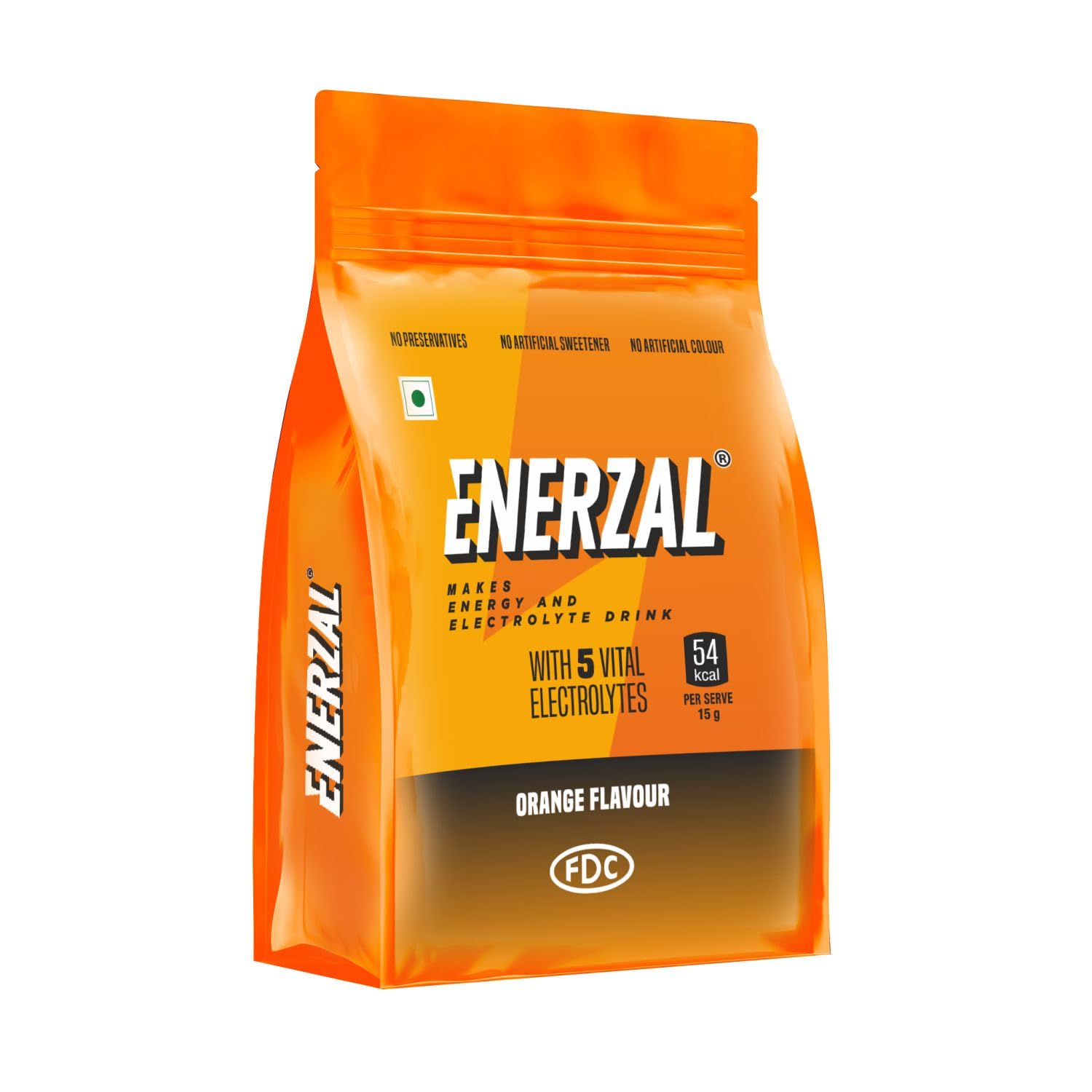 Enerzal Enerzal Energy & Electrolyte Drink with 5 Vital Electrolytes | For Stomach Care | Flavour Powder Orange 500gm