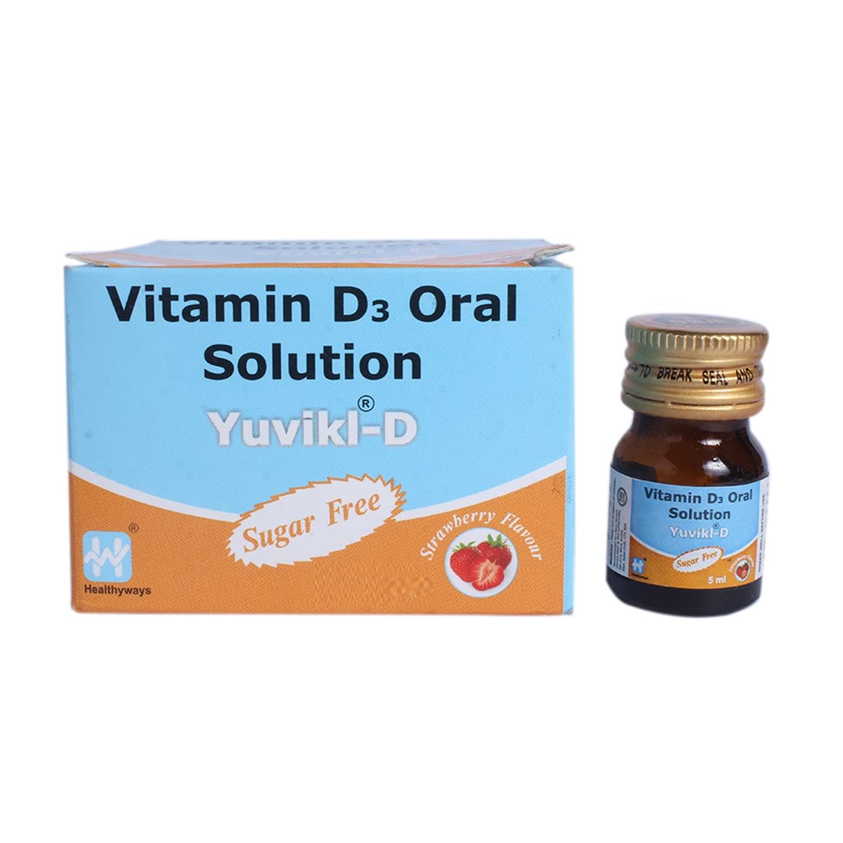 Yuvikl-D Oral Solution Strawberry Sugar Free