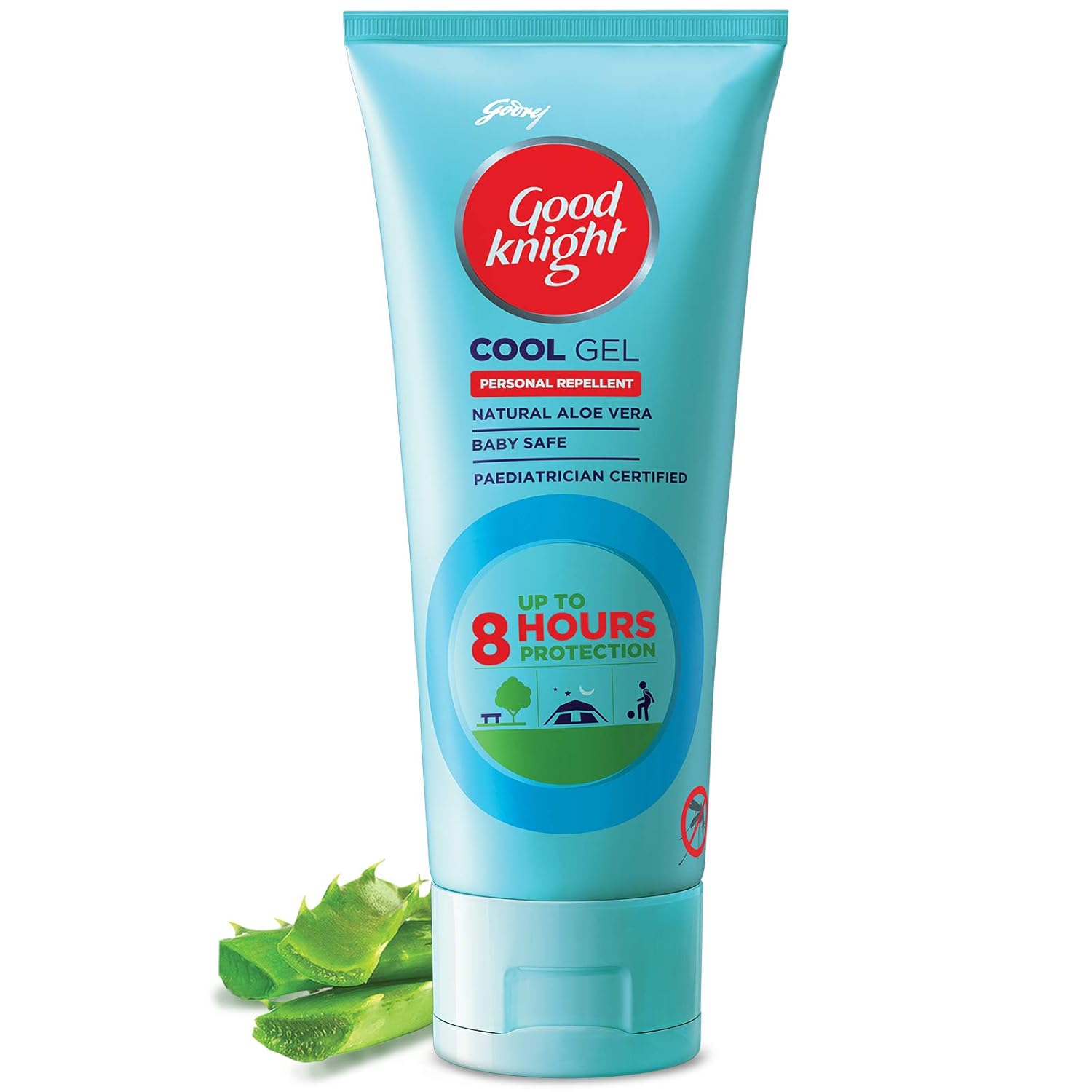 Good knight Mosquito Repellent Cool Gel (Natural Aloe Vera) | Non-sticky | Paediatrician Certified | 8-Hour Protection