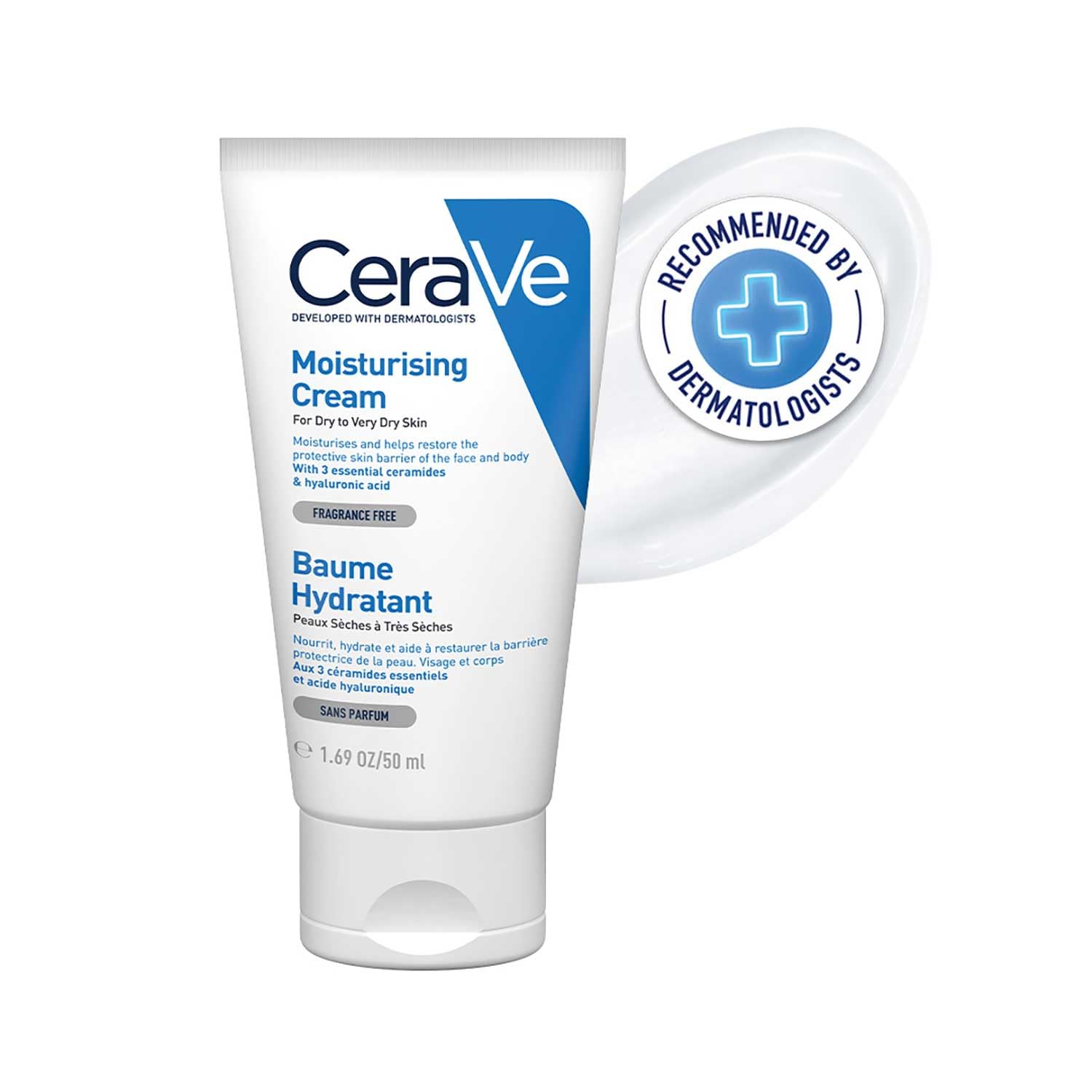 CeraVe Moisturising Cream for Dry to Very Dry Skin | Hydrating Face Care Product 50ml