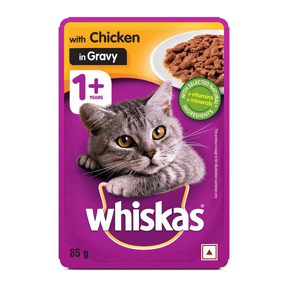 Whiskas Wet Cat Food with Chicken in Gravy for 7+ Years