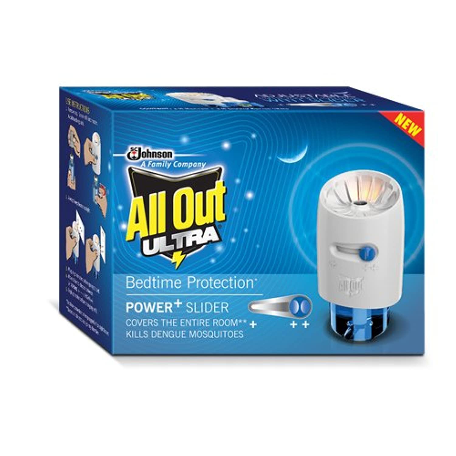 All Out Ultra Power+ Slider Mosquito Repellent Refill with Machine - 45ml