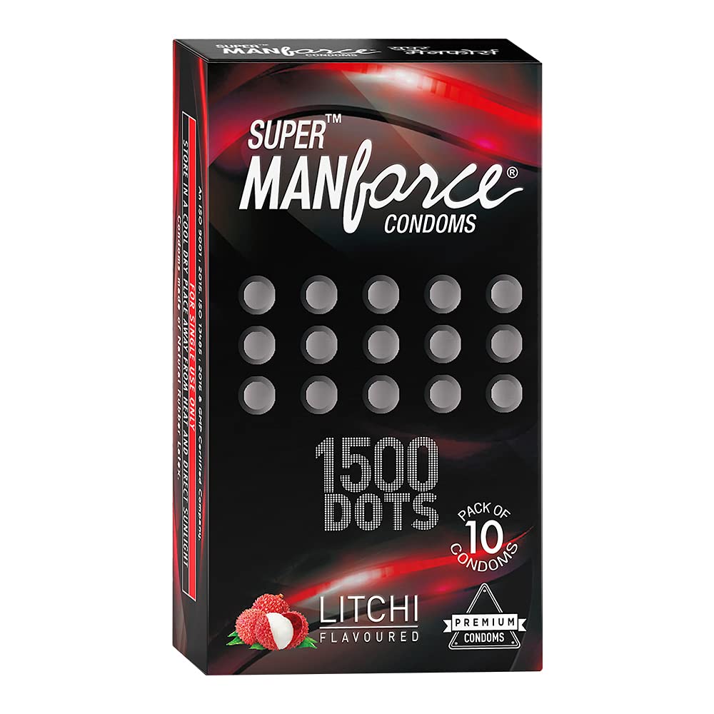 Manforce Super Manforce 1500 Dots Condom Litchi