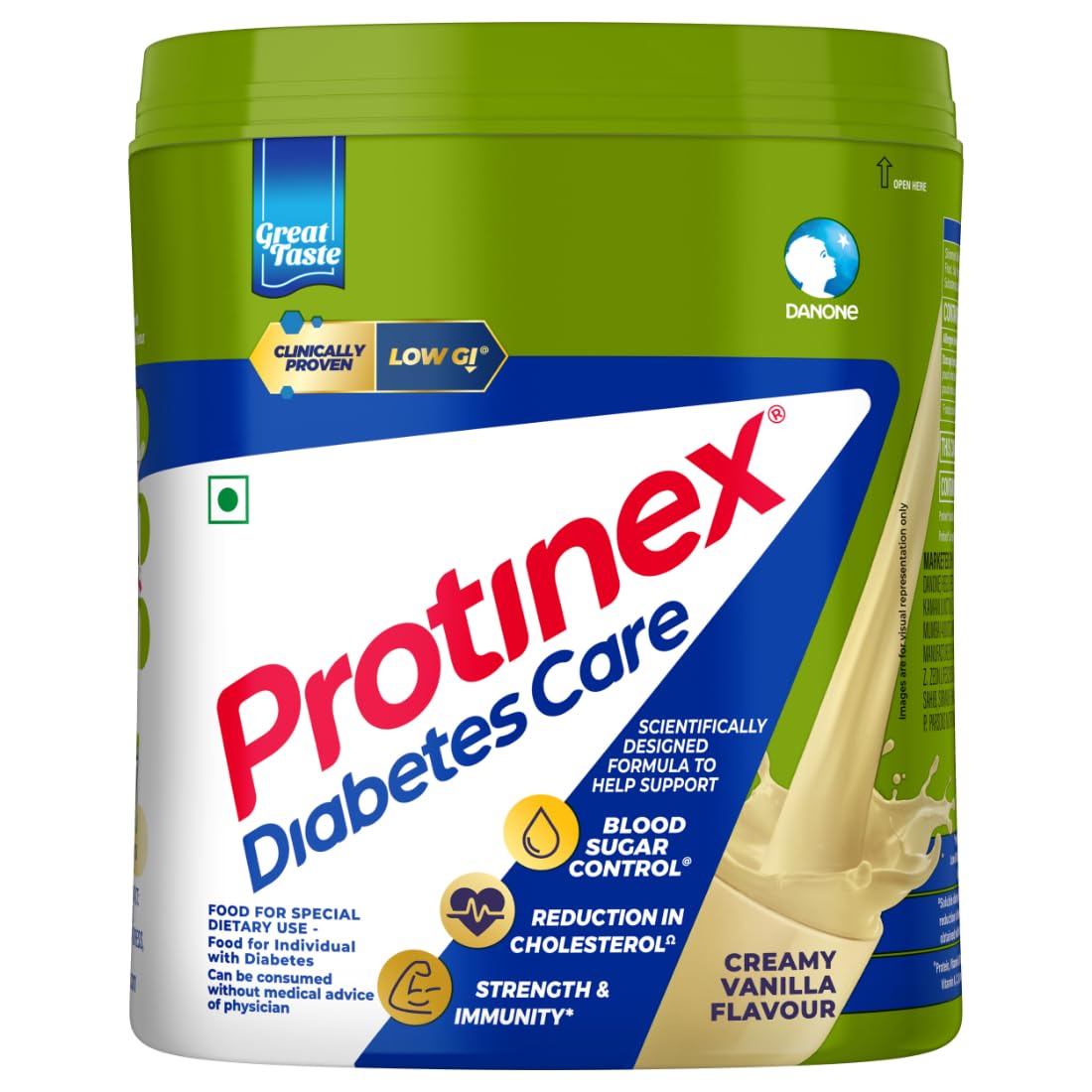 Protinex Diabetes Care Protein Powder with Vitamins | For Strength, Blood Sugar & Weight Management | Nutrition Formula Creamy Vanilla Powder 400gm