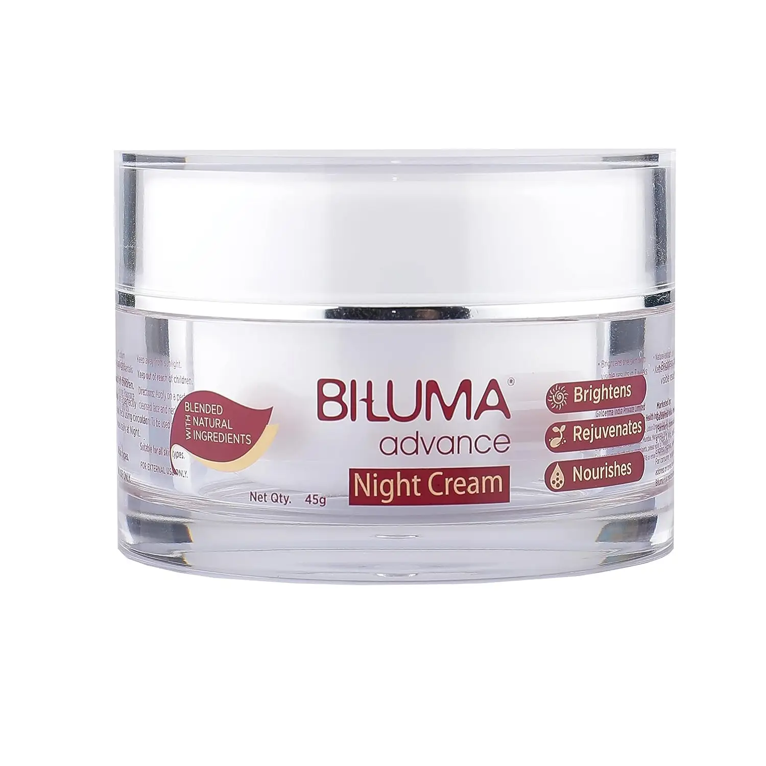 Biluma Advance Anti-Ageing Night Cream | With Natural Ingredients | Brightens, Rejuvenates & Nourishes the Skin | Derma Care | For All Skin Types