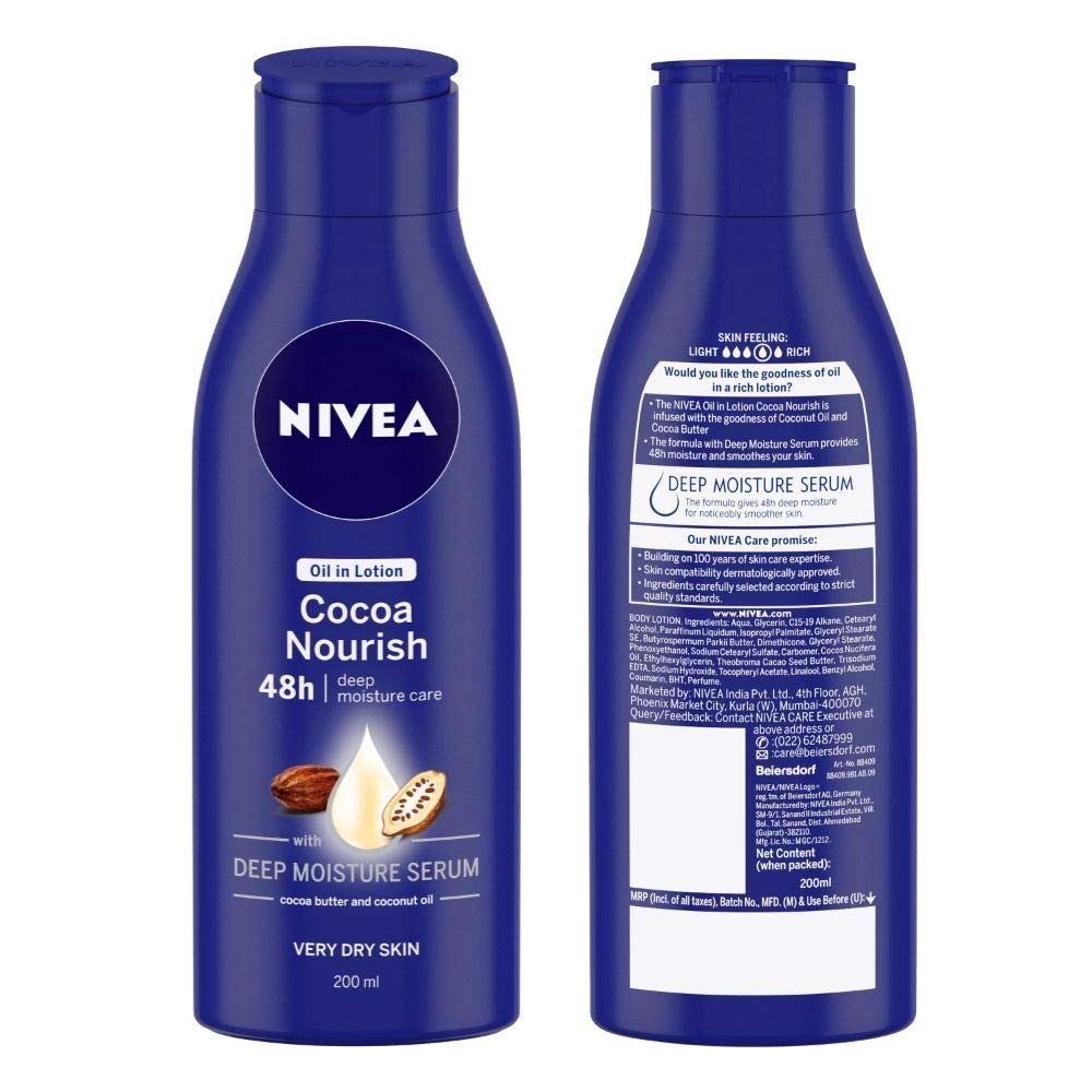 Nivea Cocoa Nourish Oil in Lotion 5 in 1 Complete Care for Very Dry Skin