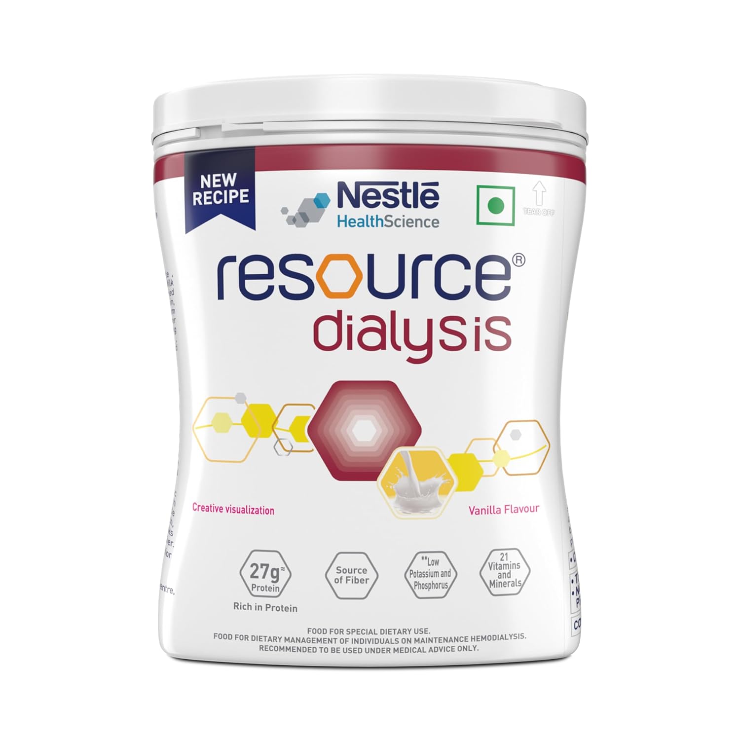 Nestle Health Science Resource Dialysis Supplement with Protein, Low GI & Electrolytes | Flavour Powder Vanilla