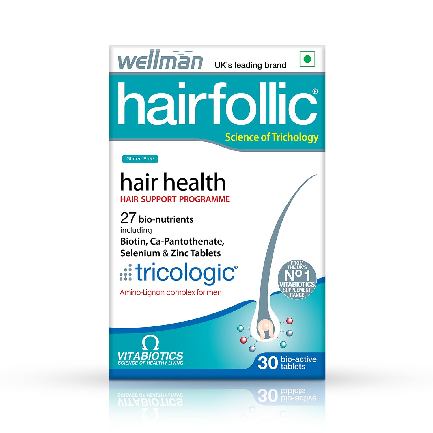 Wellman Hairfollic Hair Supplement Tablet Gluten Free