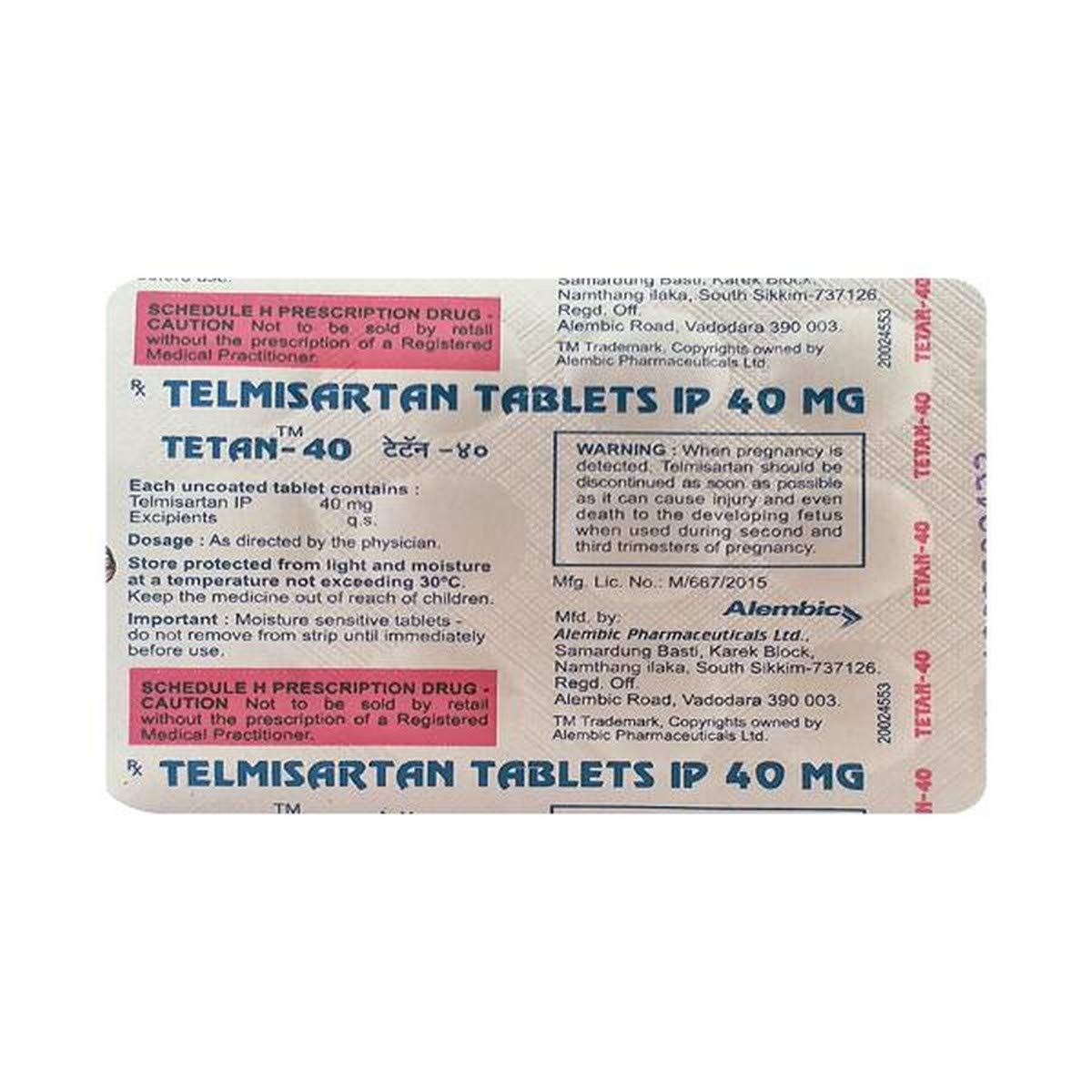 Tetan 40 Tablet