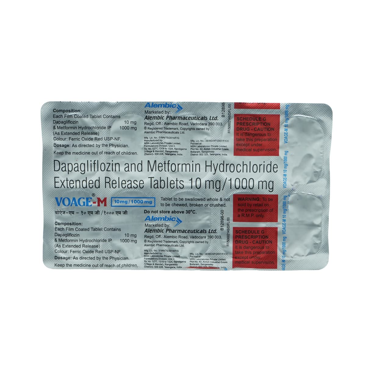 Voage-M 10mg/1000mg Tablet ER