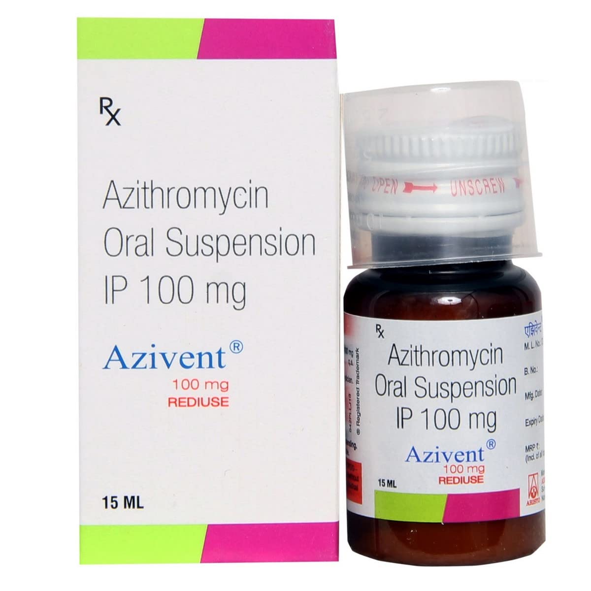 Azivent 100mg Rediuse Oral Suspension