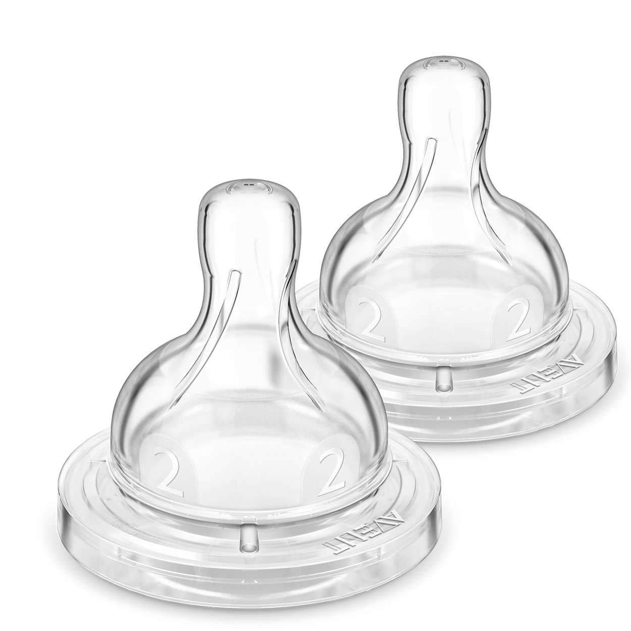 Philips Avent Classic Teat 2 Holes Slow Flow for 1 Month