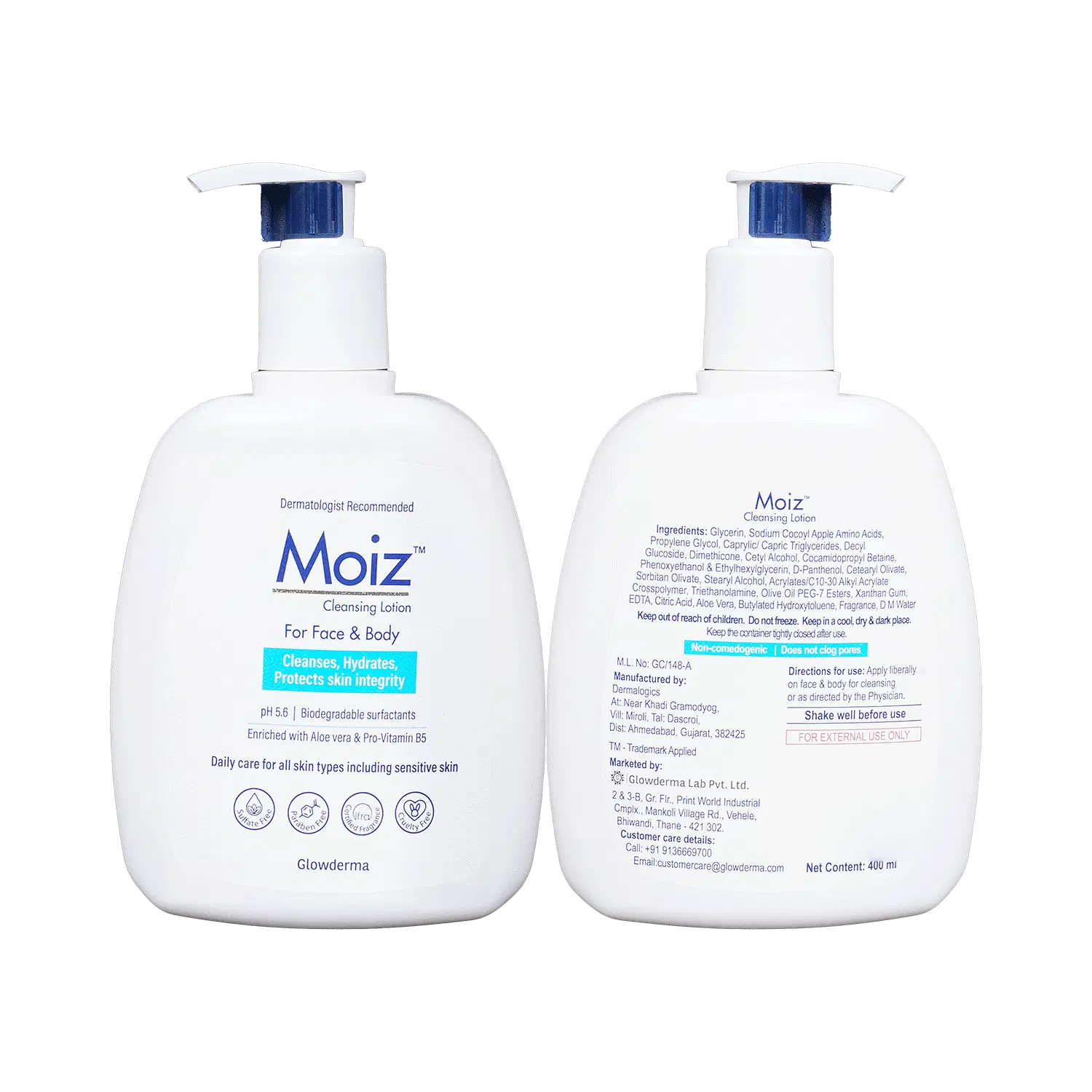 Moiz Cleansing Face & Body Lotion | Paraben & Sulphate Free