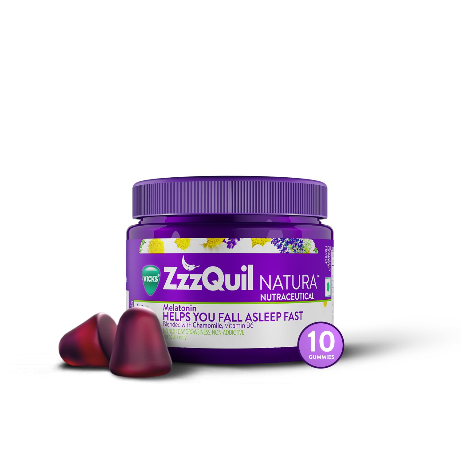 Vicks Zzz Quil Melatonin Sleep Aid with Chamomile & Vitamin B6 | Nutraceutical Gummies
