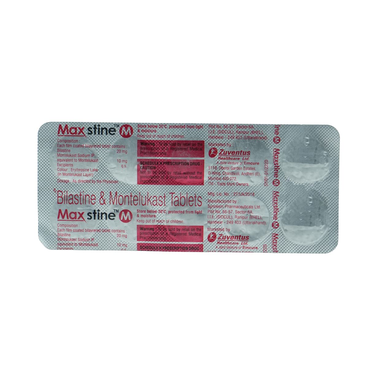 Maxstine M 20mg/10mg Tablet