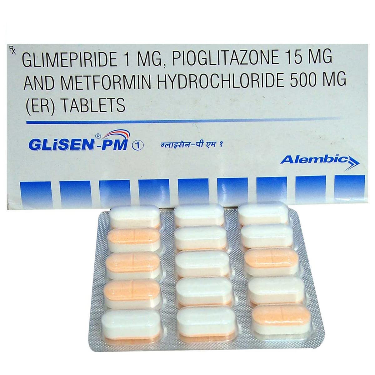 Glisen-PM 1mg/500mg/15mg Tablet