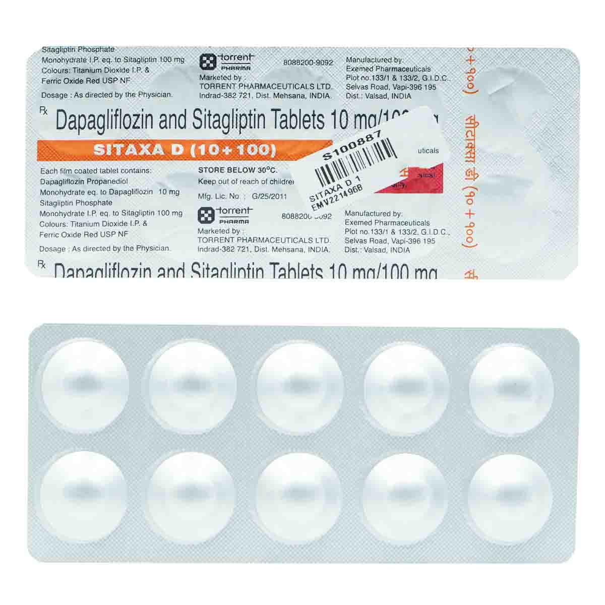 Sitaxa D 10mg/100mg Tablet