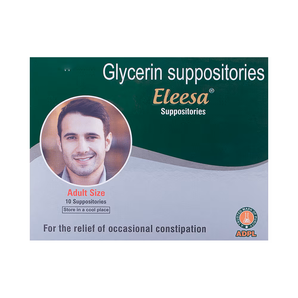 Eleesa Glycerin Adult Size Suppository for Constipation Relief