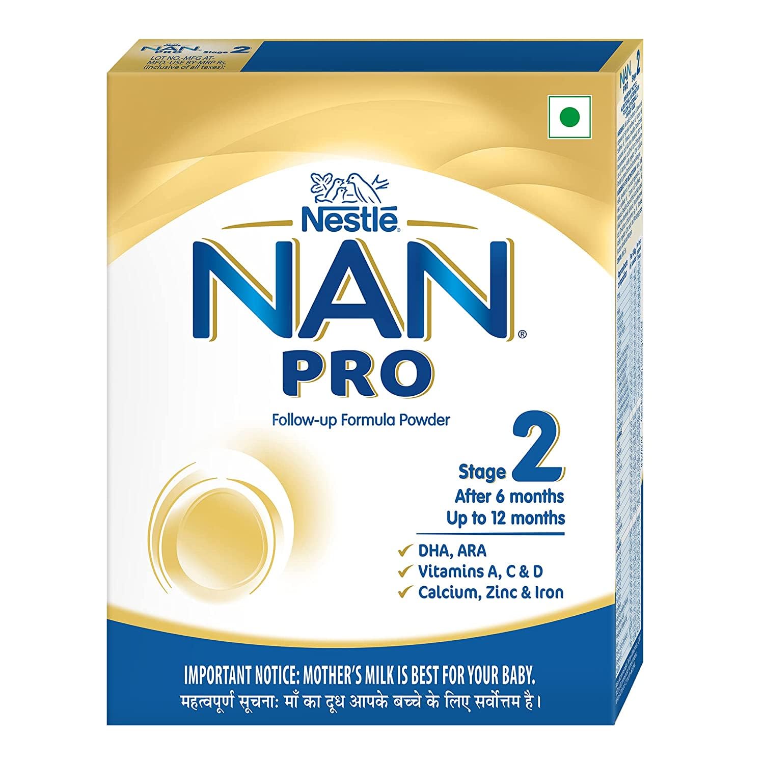 Nestle Nan Pro 2 Follow-UP Formula | With DHA, ARA, Vitamins, Calcium, Zinc & Iron | Powder Refill