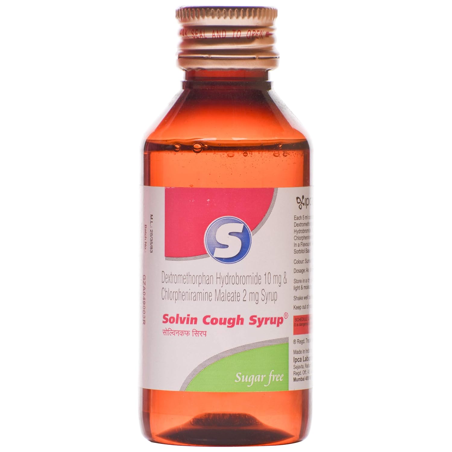 Solvin Cough Syrup Sugar Free