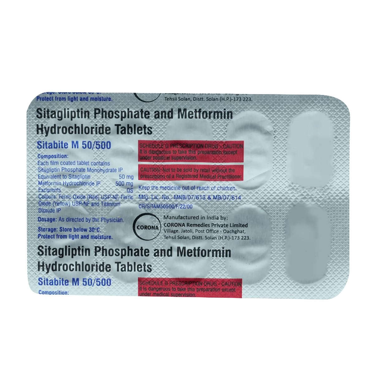 Sitabite M 100mg/500mg Tablet