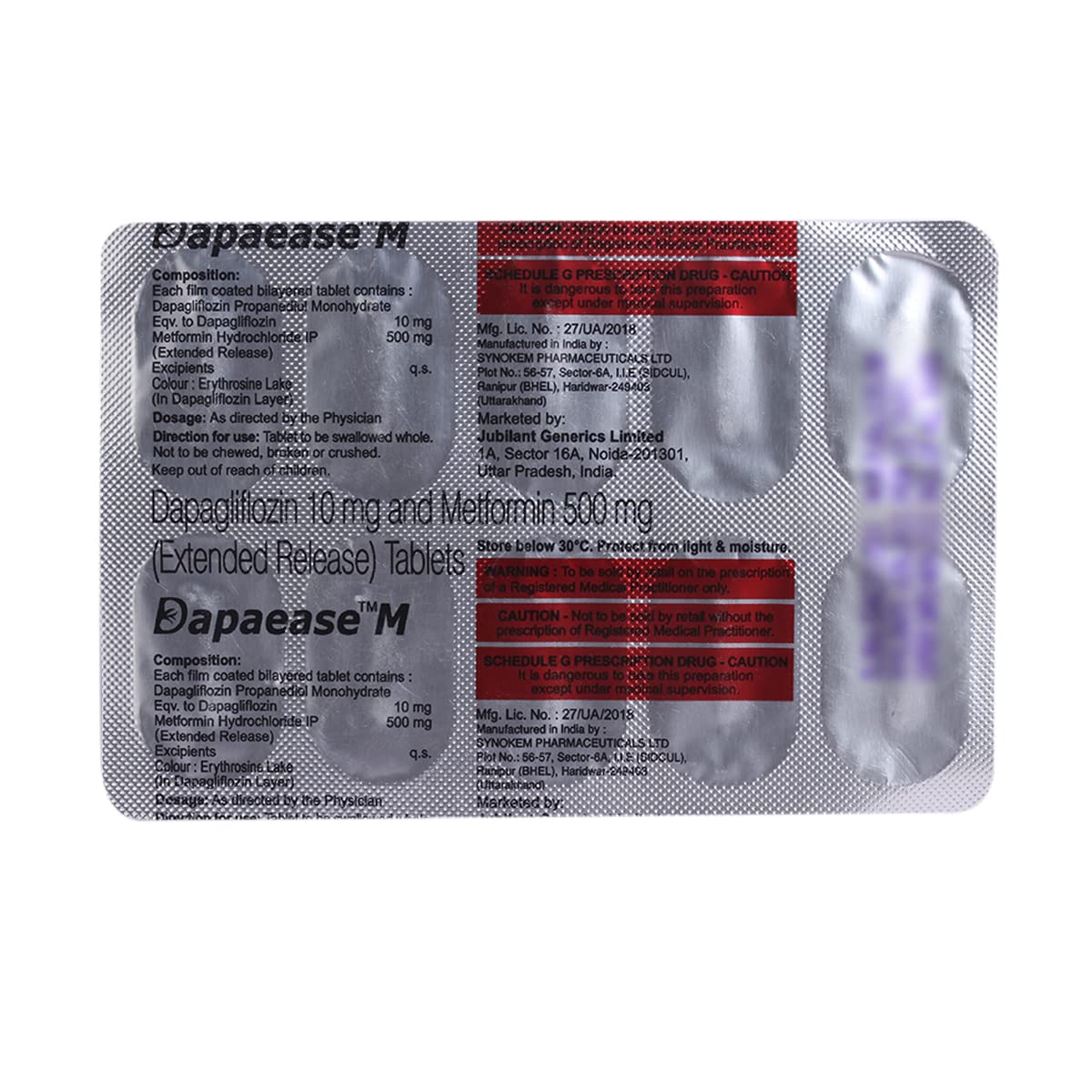 Dapaease M Tablet ER