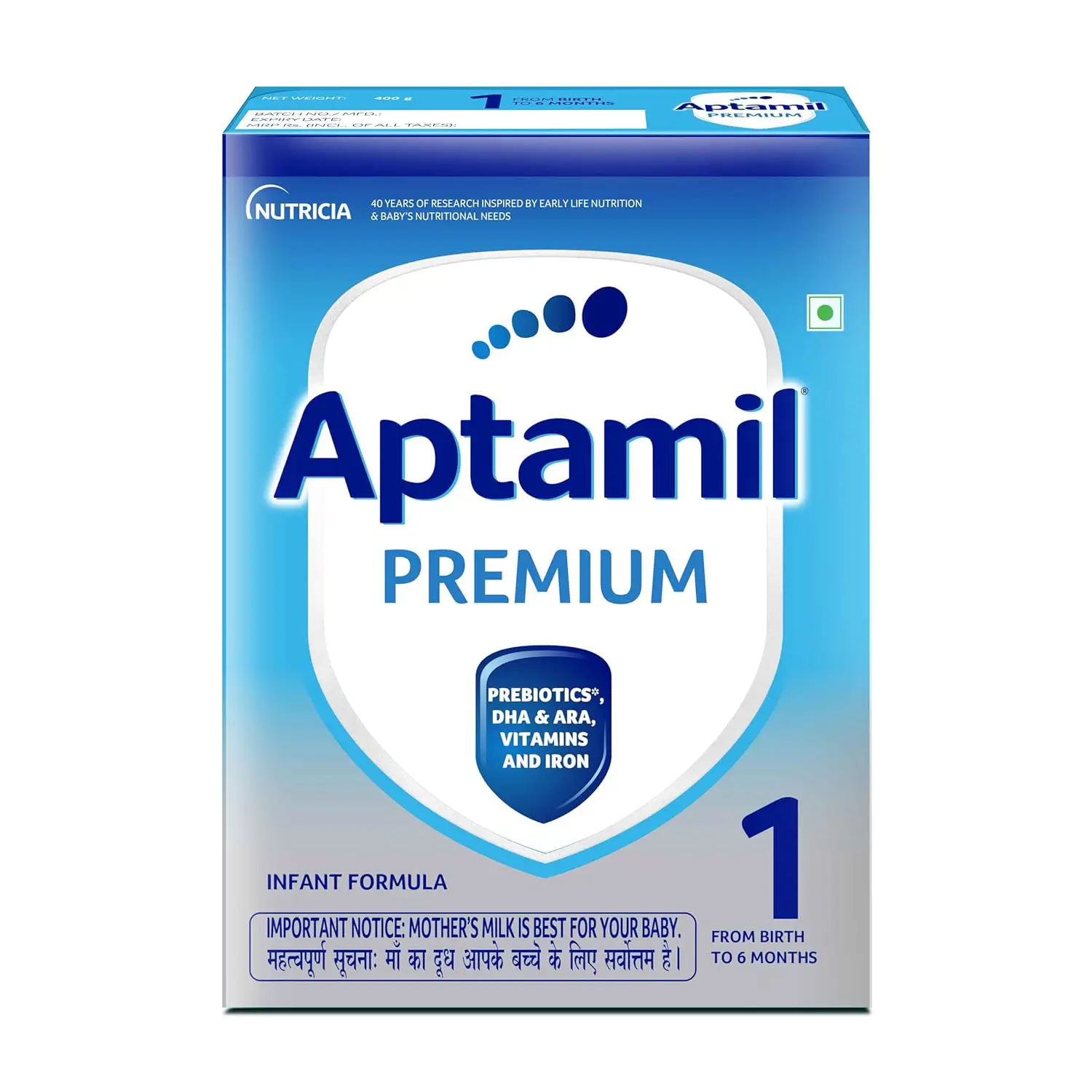 Aptamil Premium Stage 1 from Birth to 6 Month Infant Formula (Refill)