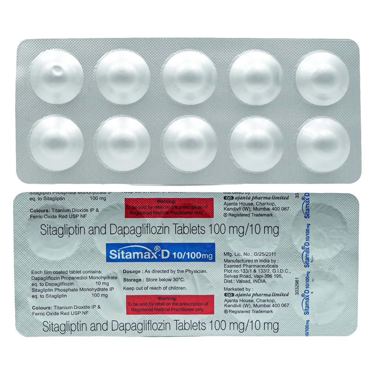 Sitamax D 10mg/100mg Tablet