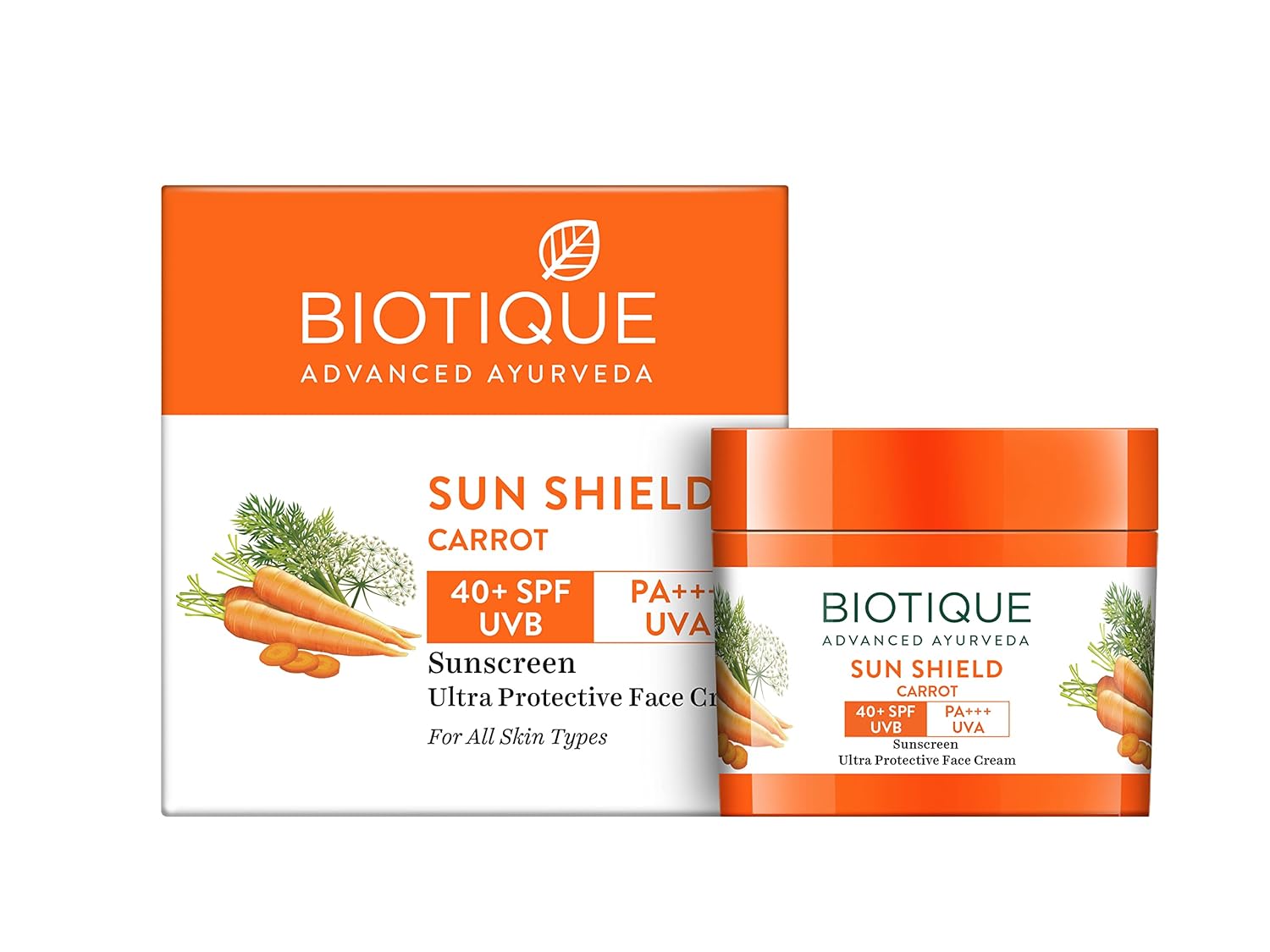 Biotique Bio Carrot Ultra Soothing Face Cream 40+ SPF Sunscreen