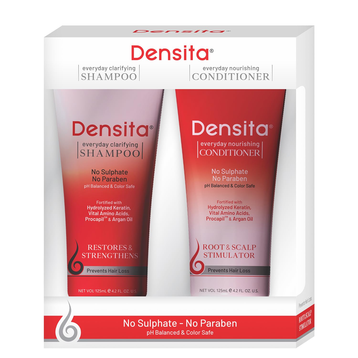 Densita Combo Pack of Everyday Clarifying Shampoo & Everyday Nourshing Conditioner (125ml Each)