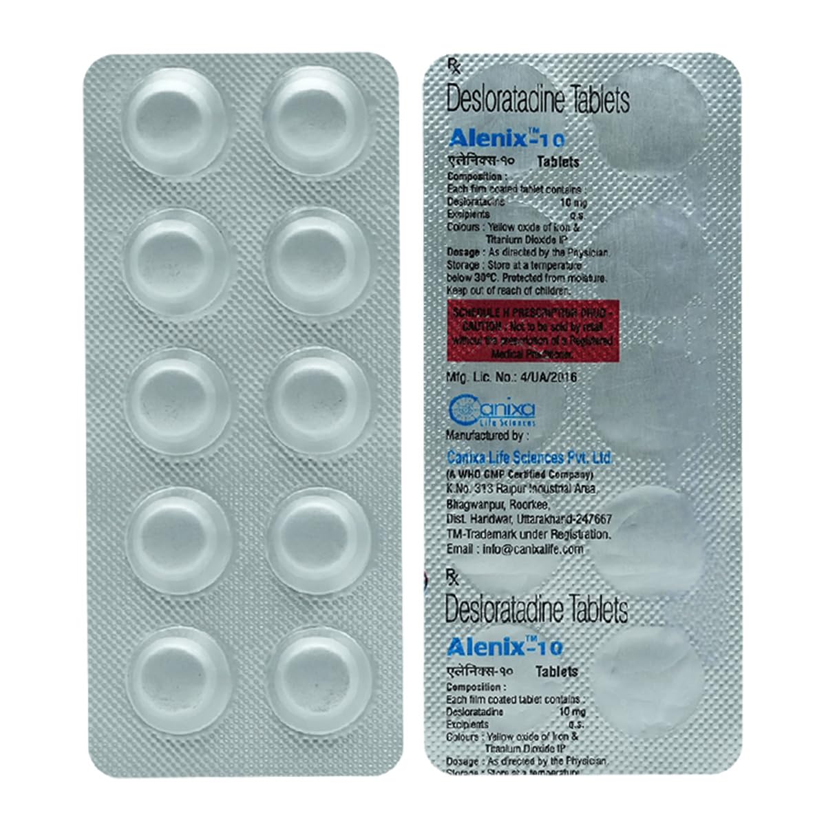 Alenix 10mg Tablet