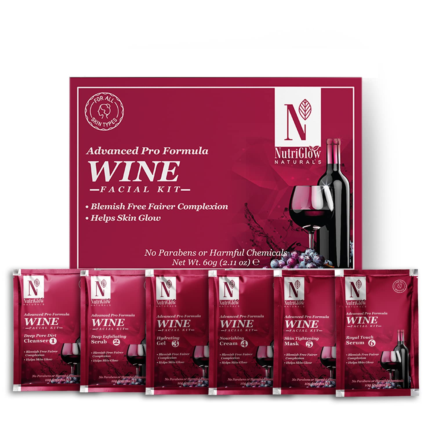 NutriGlow Natural's Advanced Pro Formula Wine Facial Kit