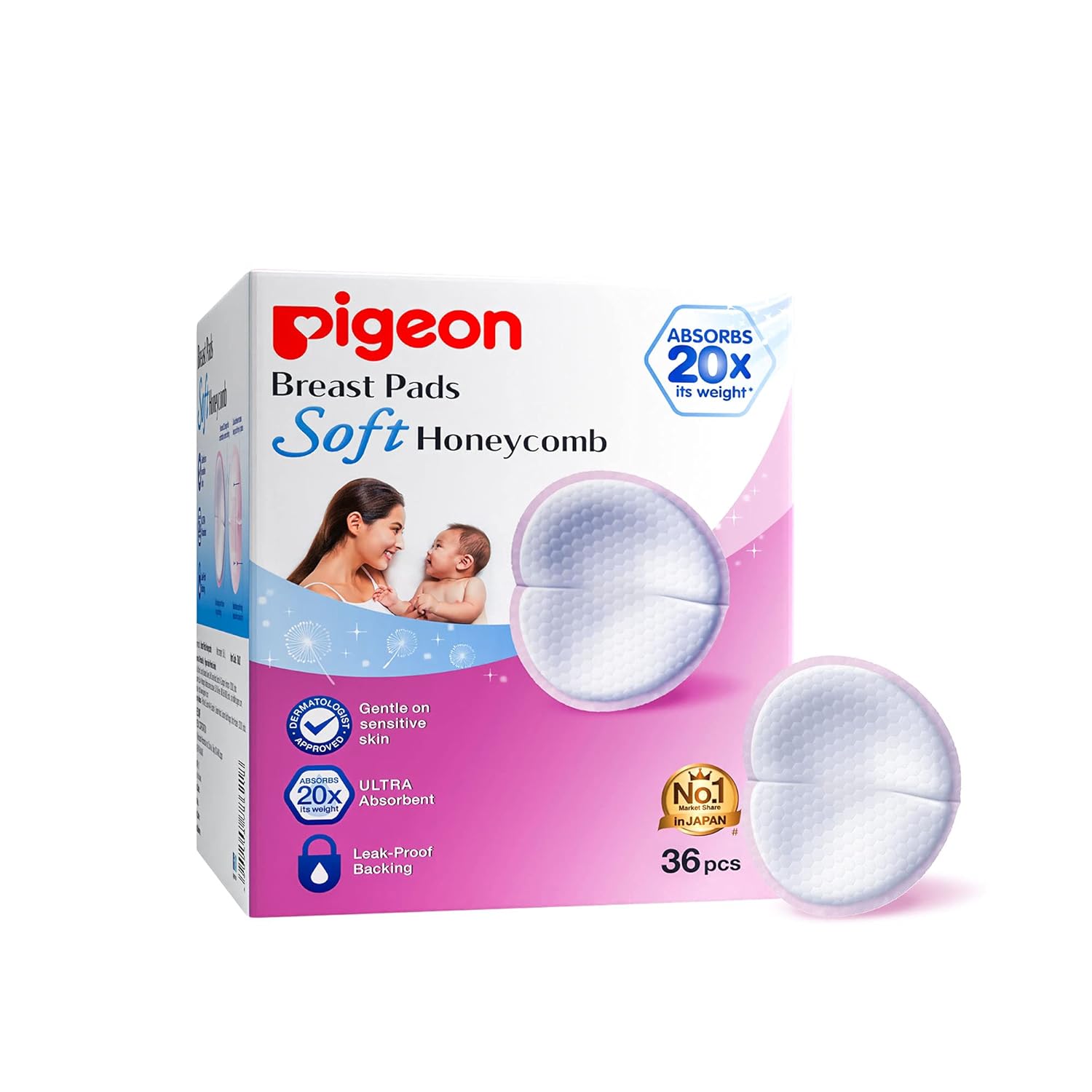 Pigeon Breast Pads Honeycomb 36 Pads