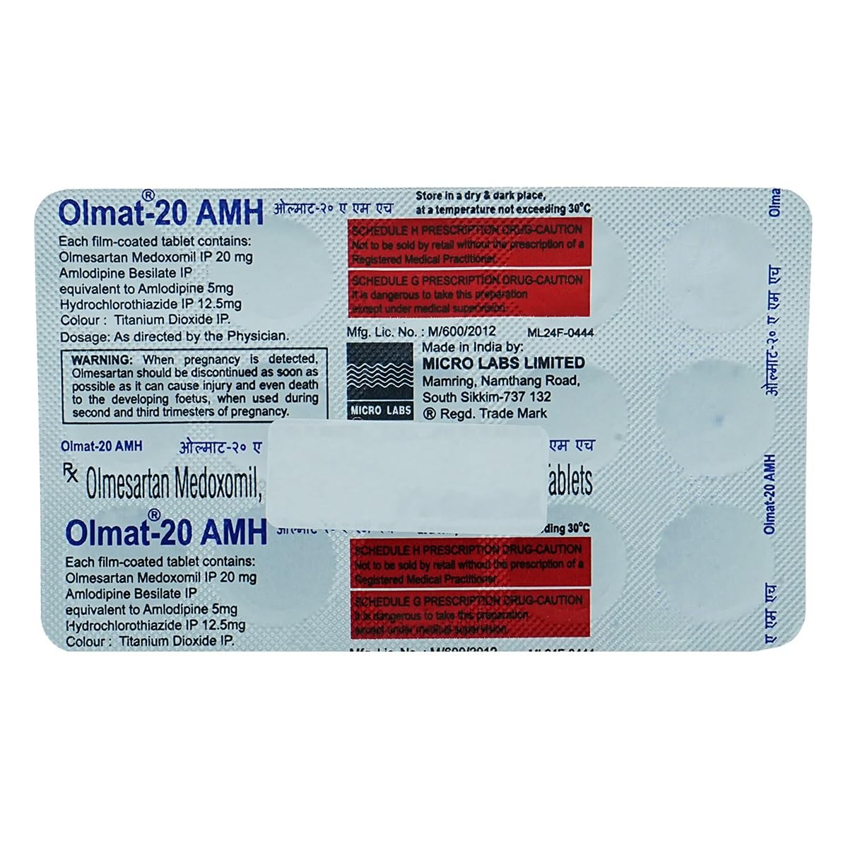 Olmat 20 AMH Tablet