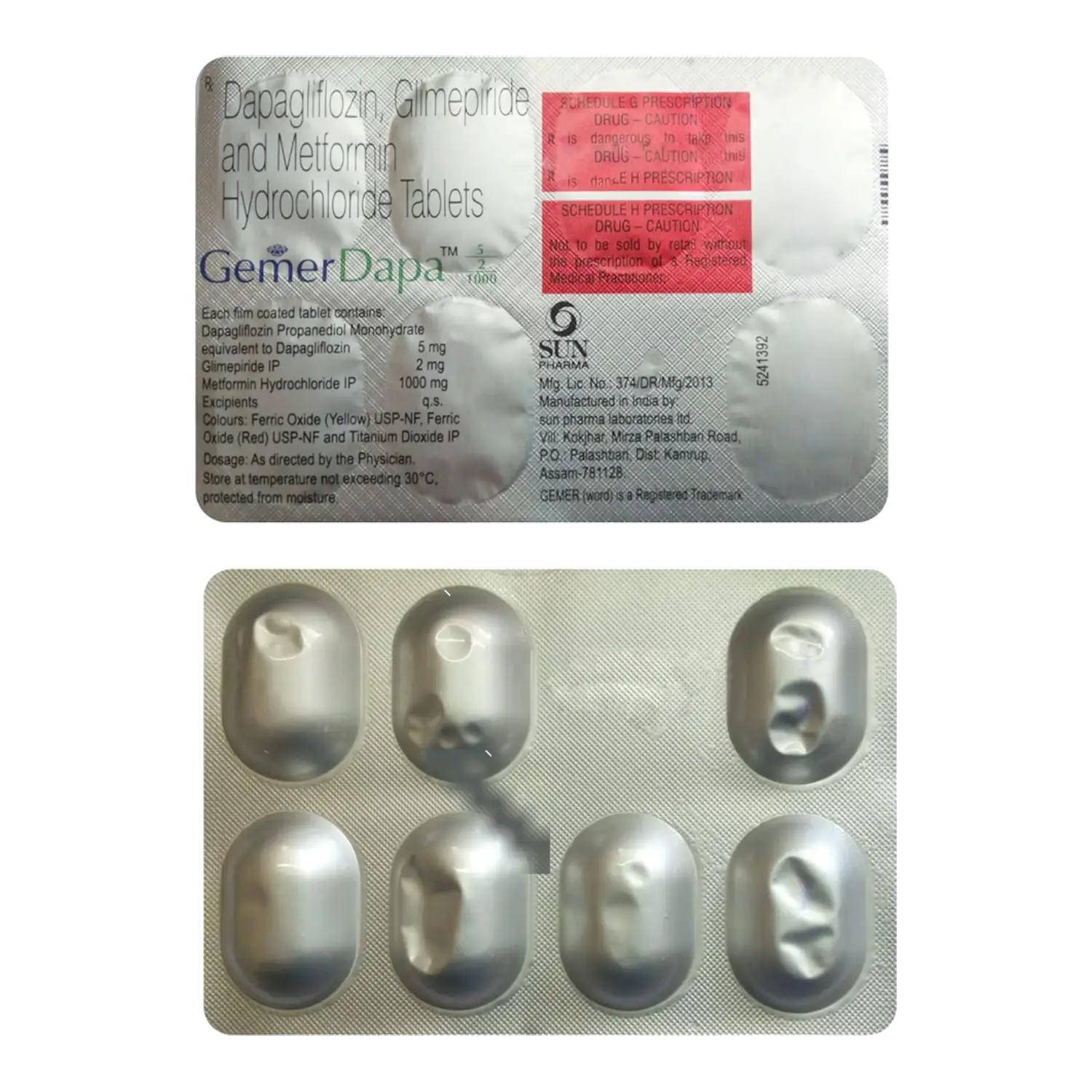 Gemer Dapa 5mg/2mg/1000mg Tablet