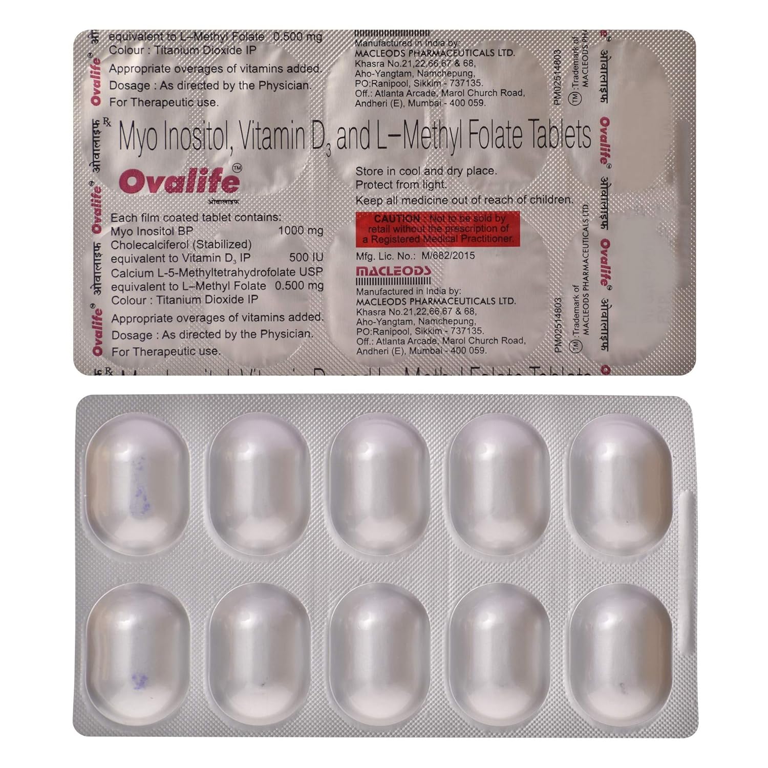 Ovalife Tablet with Myo-Inositol, Vitamin D3 & L-Methylfolate