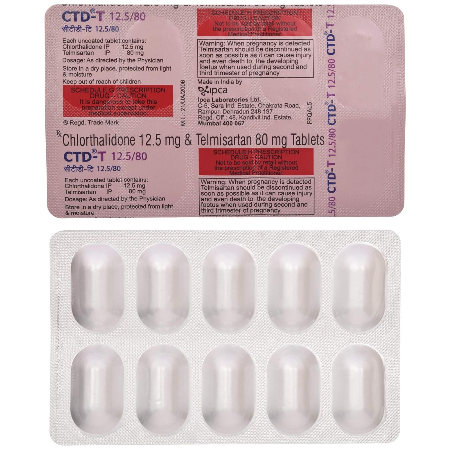 CTD-T 12.5/80 Tablet