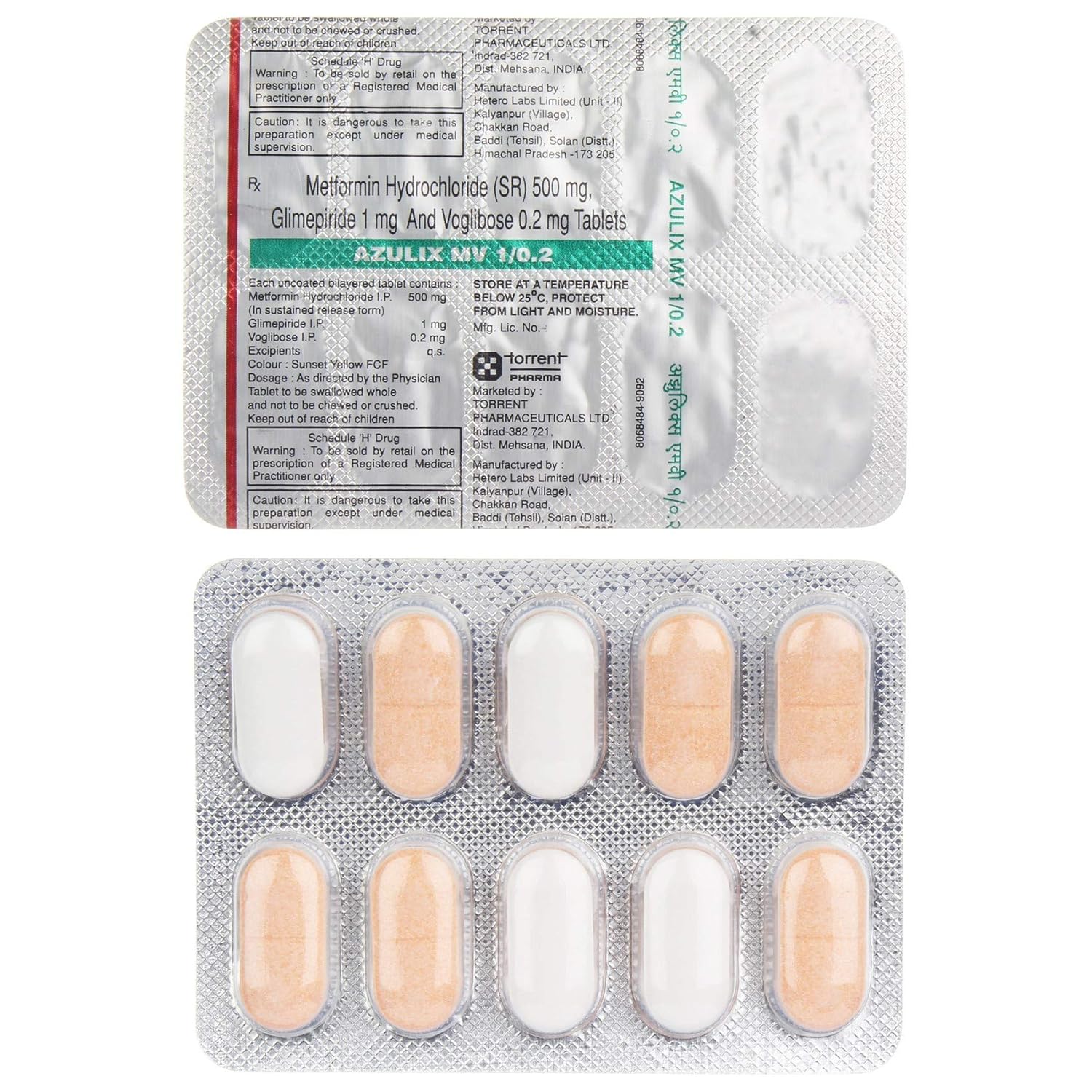 Azulix MV 1mg/500mg/0.2mg Tablet SR