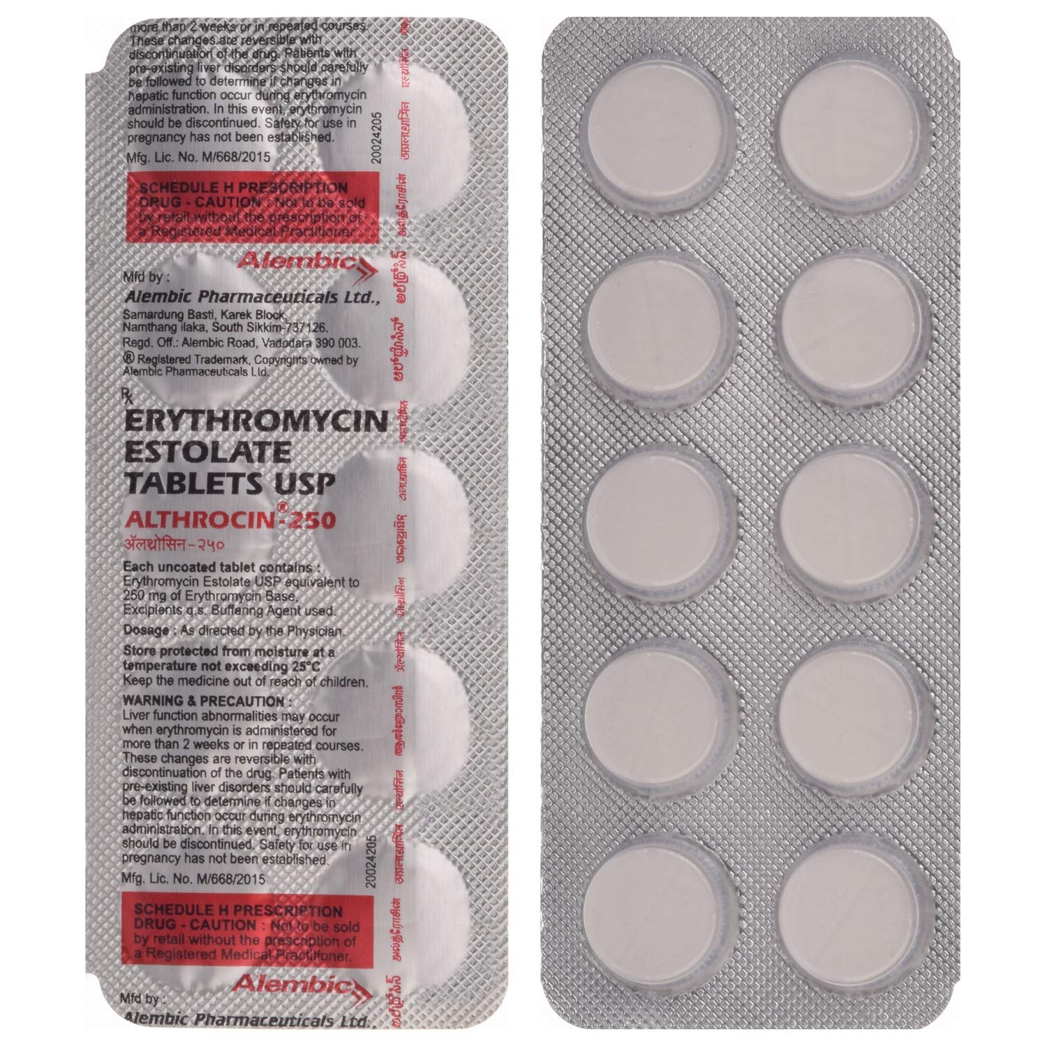 Althrocin 250 Tablets