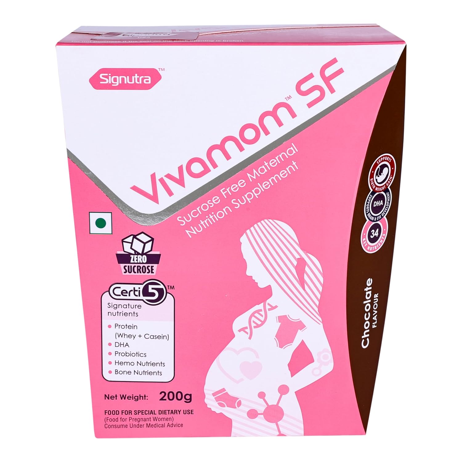 Vivamom SF Sucrose Free Maternal Nutrition Supplement 200gm Chocolate Powder