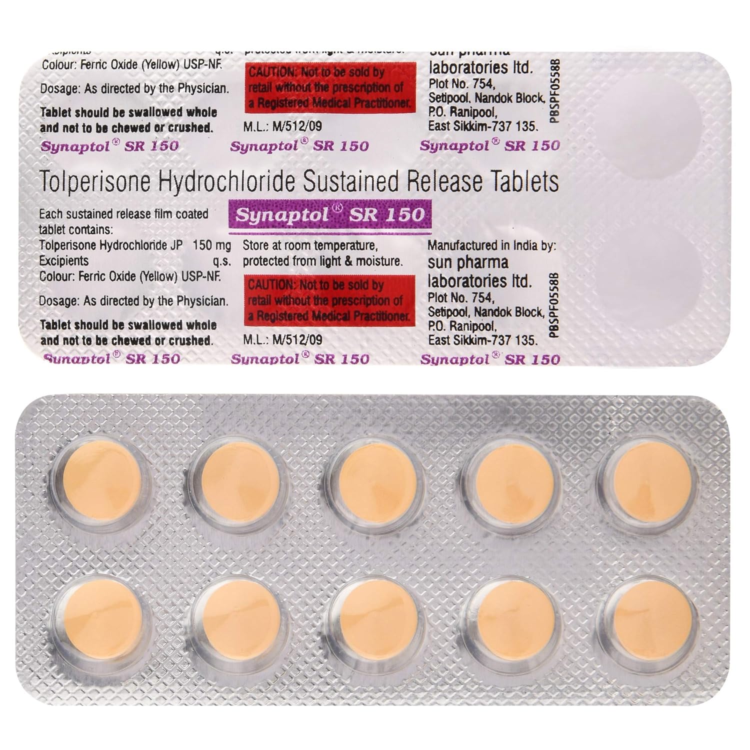 Synaptol SR 150mg Tablet