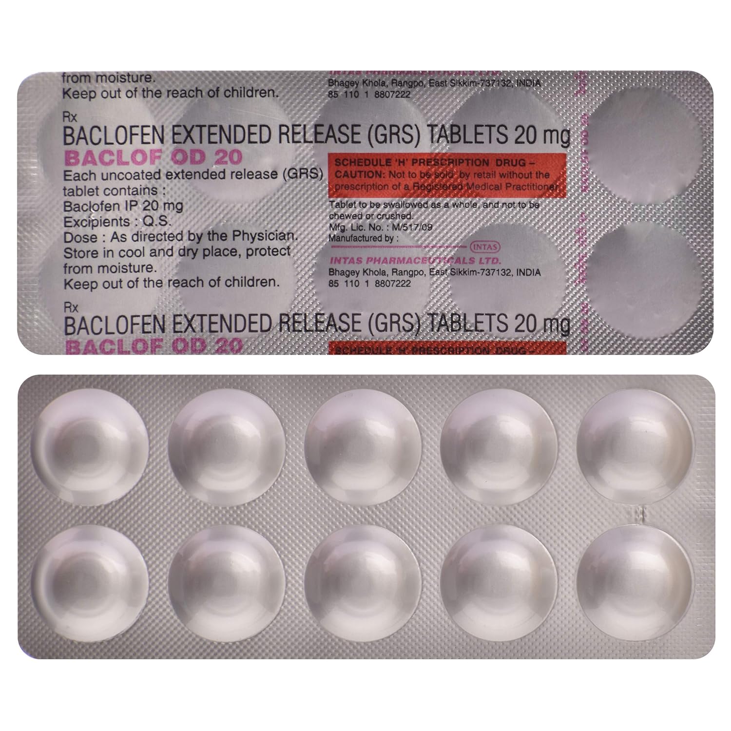 Baclof OD 20 Tablet ER
