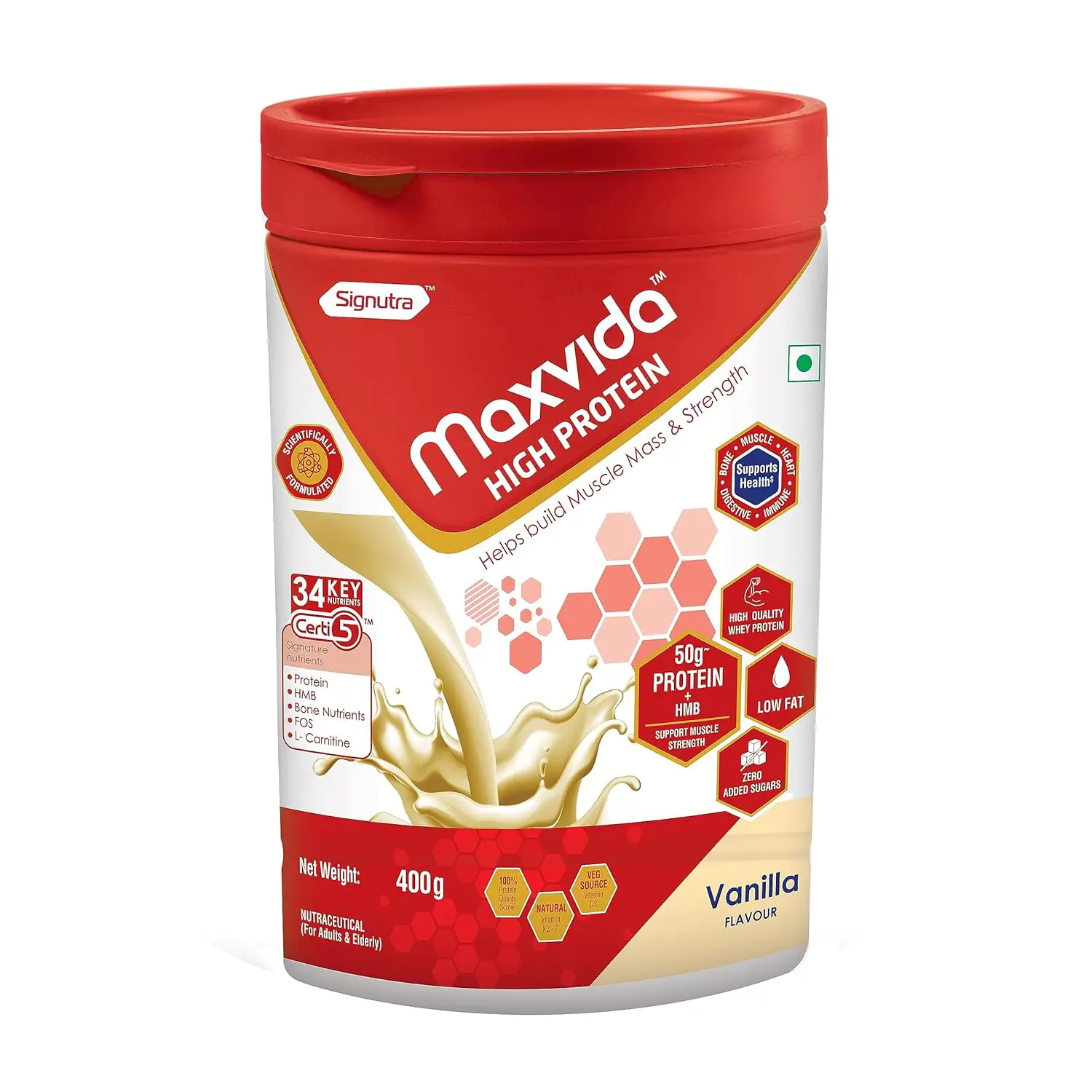 Maxvida High Protein Powder Vanilla