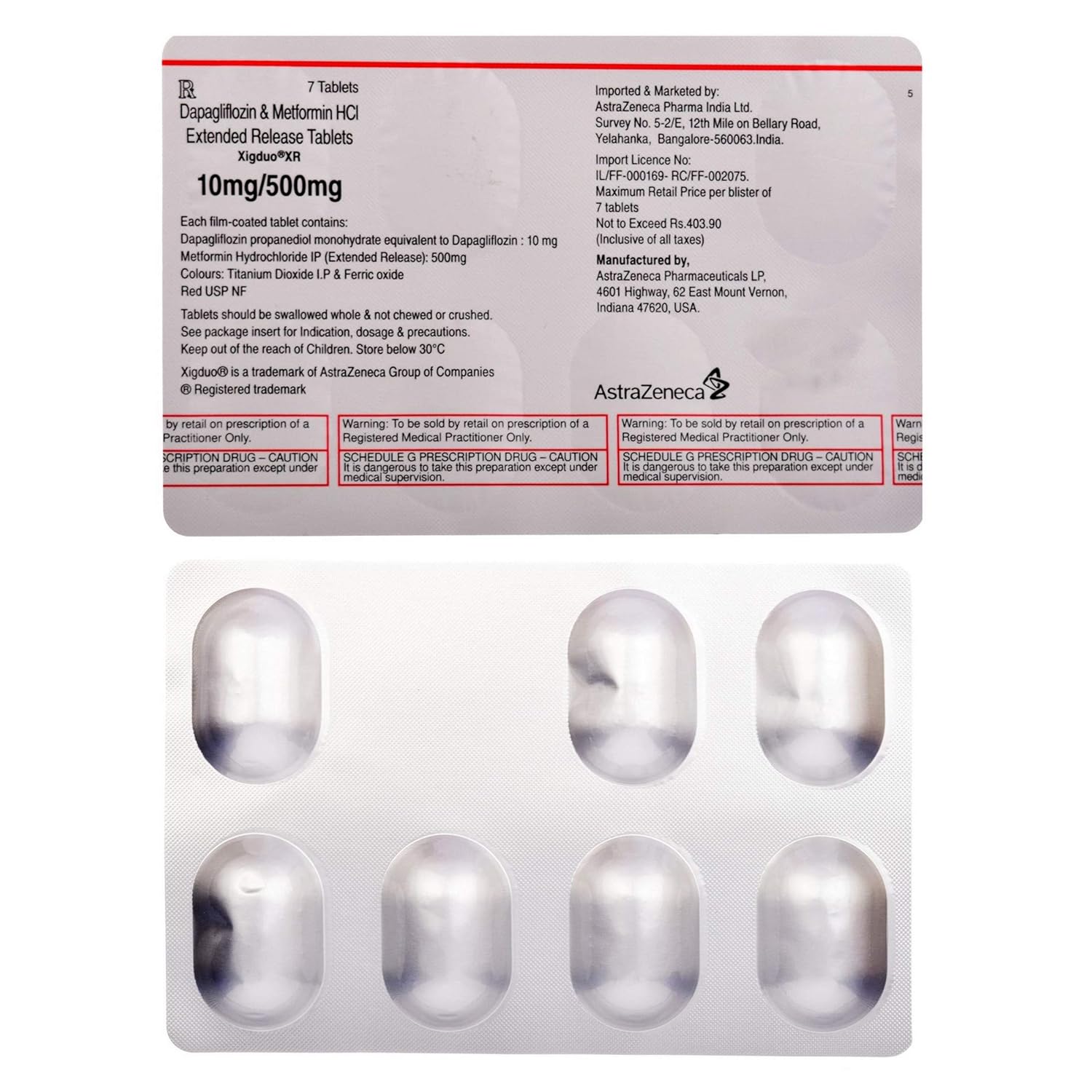 Xigduo XR 10mg/500mg Tablet